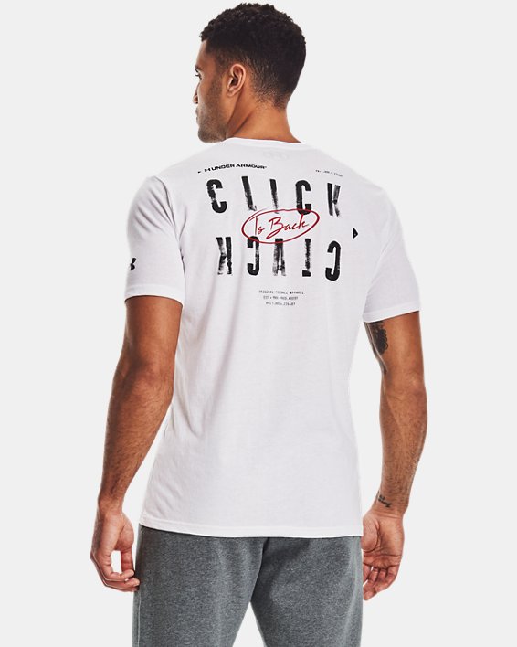 Men's UA Click Clack Is Back T-Shirt, White, pdpMainDesktop image number 0